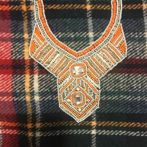 Rhinestone and Beaded Bib Necklace